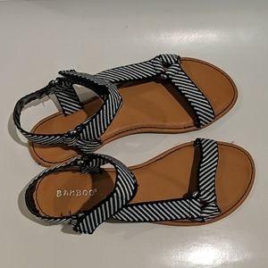 B&w striped sandals - super cute, barely worn!